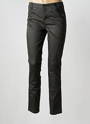 Pantalon slim tissage enduit taille normale vert STREET ONE femme