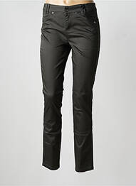 Pantalon slim tissage enduit taille normale vert STREET ONE femme