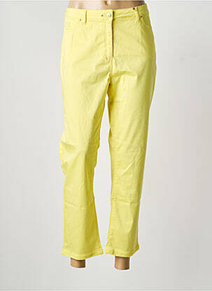 Pantalon 7/8 stretch taille normale jaune JULIE GUERLANDE femme