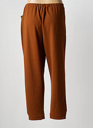 Pantalon droit stretch taille normale marron FRANCK ANNA femme