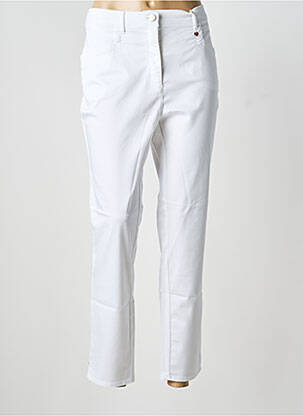 Pantalon slim tissage popeline taille normale blanc TONI DRESS femme