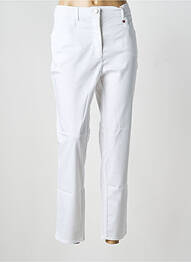 Pantalon slim tissage popeline taille normale blanc TONI DRESS femme