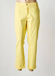Pantalon chino tissage popeline taille normale jaune C'EST BEAU LA VIE femme