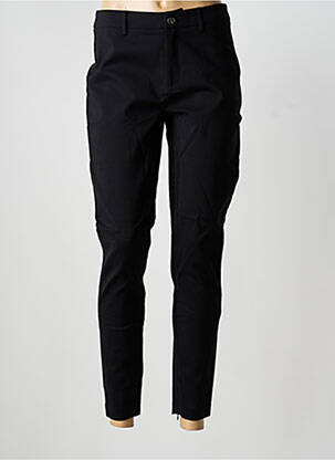 Pantalon slim tissage popeline taille normale noir GEISHA femme