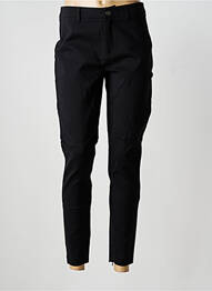 Pantalon slim tissage popeline taille normale noir GEISHA femme