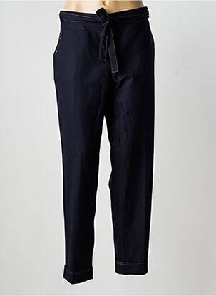 Pantalon droit stretch taille normale bleu CHRISTINE LAURE femme