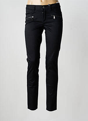 Pantalon slim tissage popeline taille normale noir STREET ONE femme