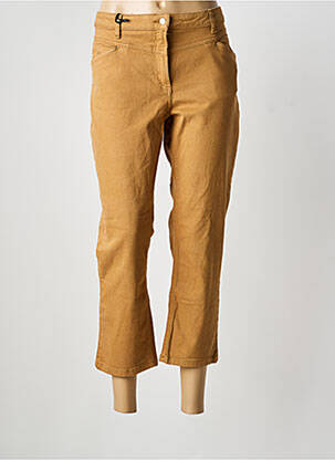 Pantalon 7/8 stretch taille normale marron JULIE GUERLANDE femme