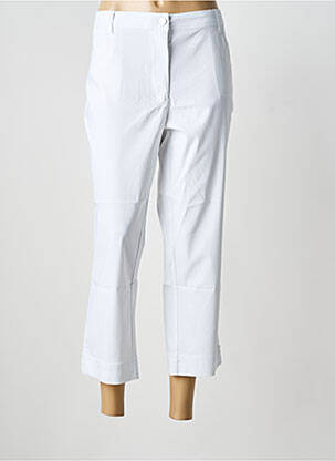 Pantalon 7/8 stretch taille normale blanc JULIE GUERLANDE femme