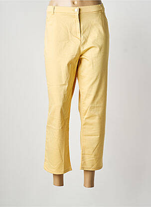 Pantalon 7/8 stretch taille normale jaune CHRISTINE LAURE femme