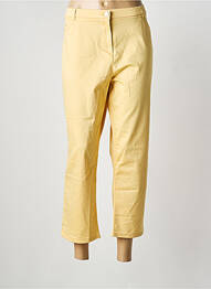 Pantalon 7/8 stretch taille normale jaune CHRISTINE LAURE femme