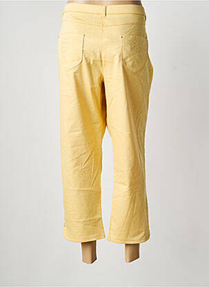 Pantalon 7/8 stretch taille normale jaune CHRISTINE LAURE femme