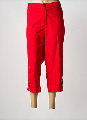 Pantacourt coupe droite taille normale rouge CISO femme