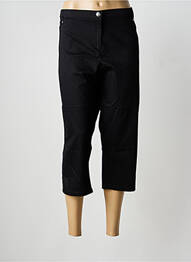 Pantacourt coupe droite taille normale noir CHRISTINE LAURE femme