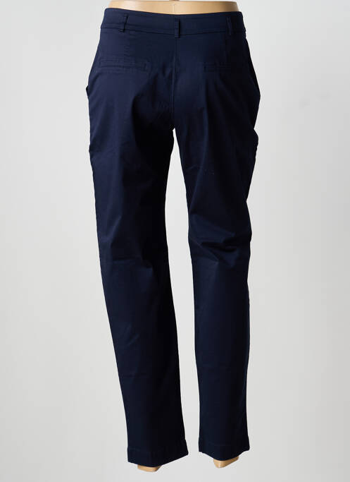 Pantalon chino tissage popeline taille normale bleu CHRISTINE LAURE femme