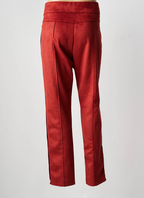Pantalon slim taille élastique taille normale orange LILI & CAROLINE femme