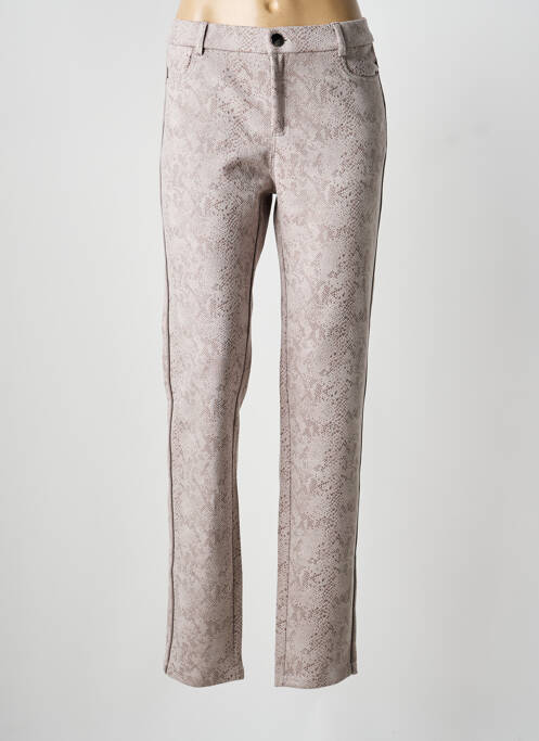 Pantalon slim tissage popeline taille normale gris BARILOCHE femme