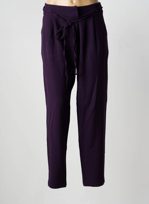 Pantalon droit stretch taille normale violet LE PETIT BAIGNEUR femme
