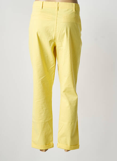 Pantalon chino tissage popeline taille normale jaune C'EST BEAU LA VIE femme