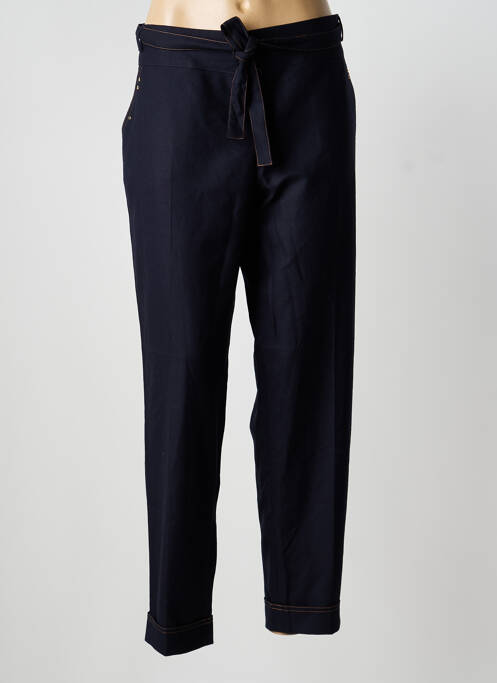 Pantalon droit stretch taille normale bleu CHRISTINE LAURE femme