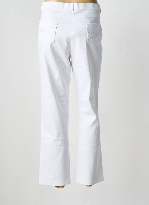 Pantalon droit stretch taille normale blanc CHRISTINE LAURE femme