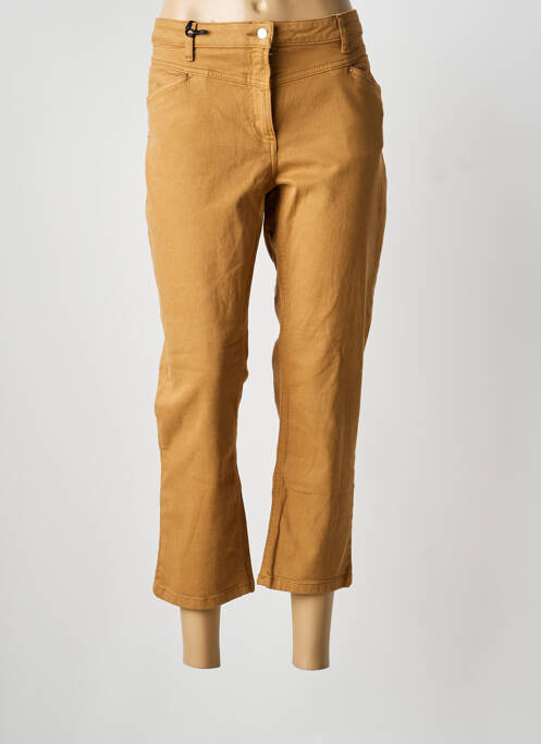 Pantalon 7/8 stretch taille normale marron JULIE GUERLANDE femme