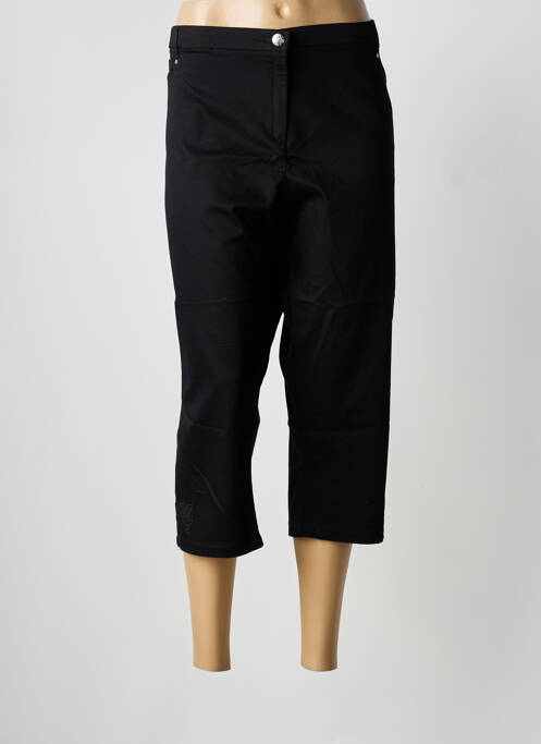 Pantacourt stretch taille normale noir CHRISTINE LAURE femme