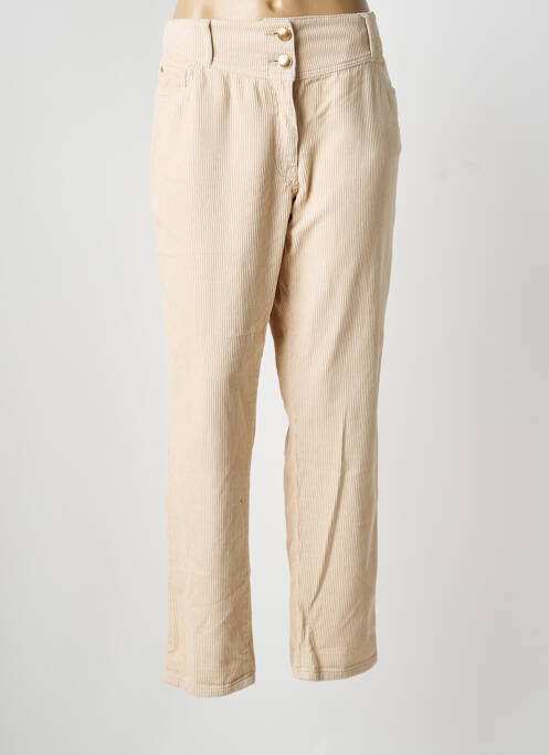Pantalon droit beige C'EST BEAU LA VIE femme
