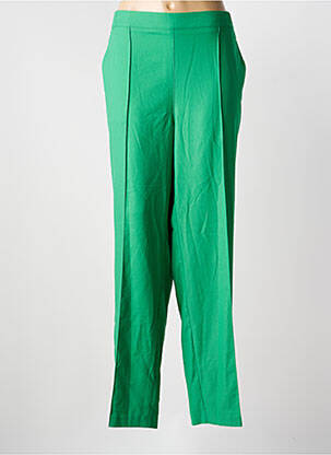 Pantalon droit stretch taille normale vert JULIE GUERLANDE femme