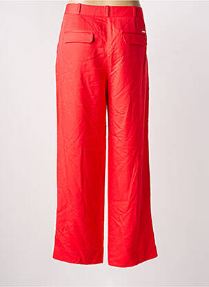 Pantalon chino tissage popeline taille normale rouge JULIE GUERLANDE femme