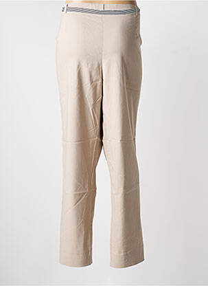 Pantalon droit stretch taille normale beige CHRISTINE LAURE femme