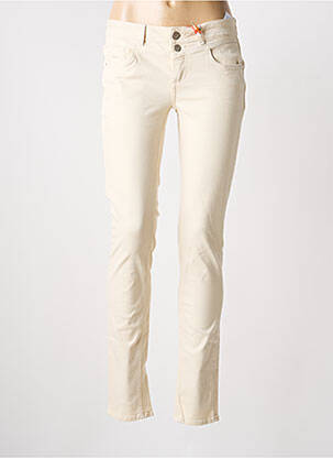 Pantalon slim taille basse taille basse beige STREET ONE femme