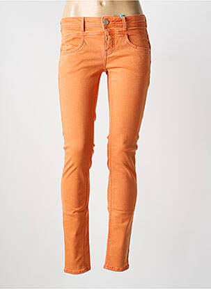 Pantalon slim taille basse taille basse orange STREET ONE femme