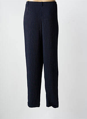 Pantalon droit tissage crêpe taille normale bleu CHRISTINE LAURE femme