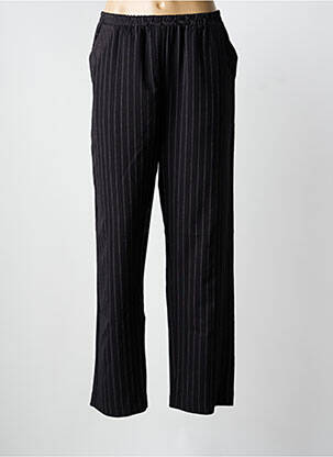 Pantalon droit stretch taille normale noir FRANCK ANNA femme