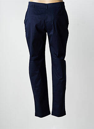 Pantalon slim tissage popeline taille normale bleu CHRISTINE LAURE femme
