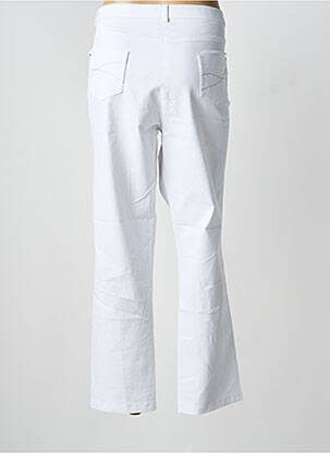 Pantalon droit stretch taille normale blanc CHRISTINE LAURE femme