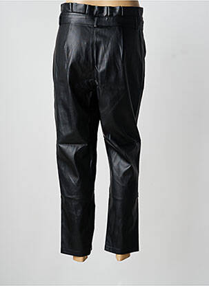 Pantalon droit fermeture zippée sous rabat boutonné taille normale noir GEISHA femme