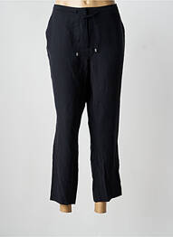 Pantalon 7/8 tissage popeline taille normale bleu JULIE GUERLANDE femme