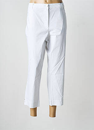 Pantacourt stretch taille normale blanc JULIE GUERLANDE femme