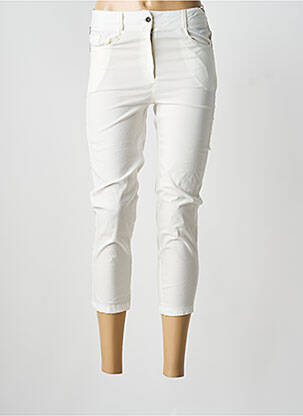 Pantacourt stretch taille normale blanc POISSONS BLANCS femme