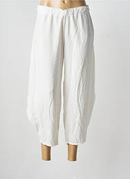Pantacourt coupe droite taille normale blanc POISSONS BLANCS femme