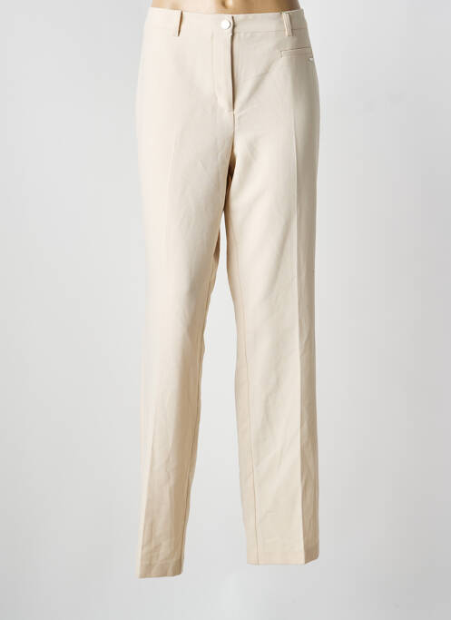 Pantalon droit stretch taille normale beige DIANE LAURY femme