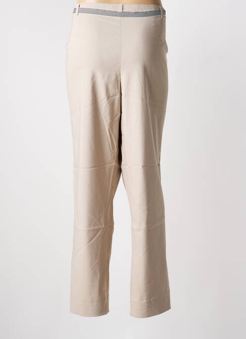 Pantalon droit stretch taille normale beige CHRISTINE LAURE femme