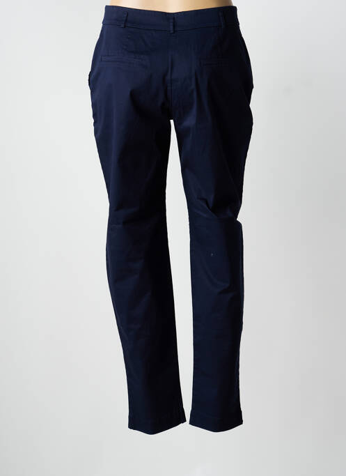 Pantalon slim tissage popeline taille normale bleu CHRISTINE LAURE femme