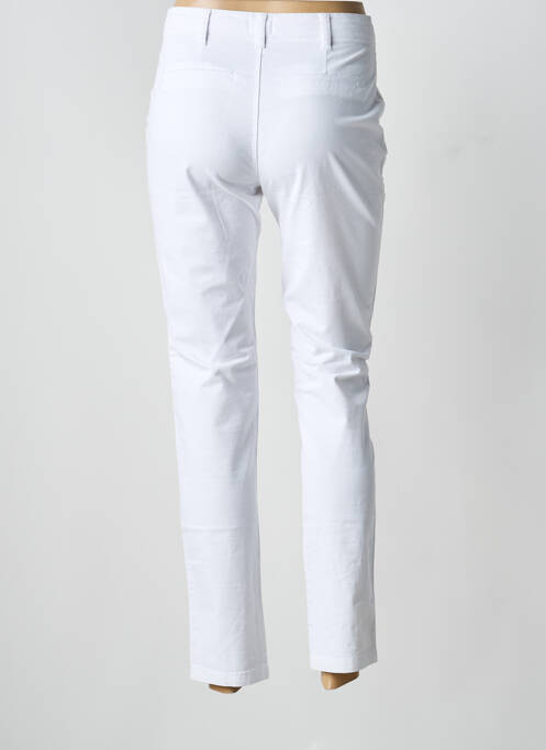 Pantalon chino tissage popeline taille normale blanc C'EST BEAU LA VIE femme
