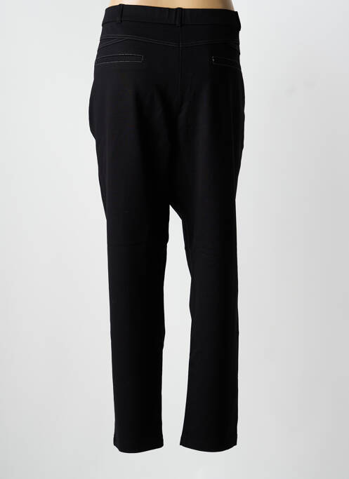 Pantalon slim tissage popeline taille normale noir CHRISTINE LAURE femme