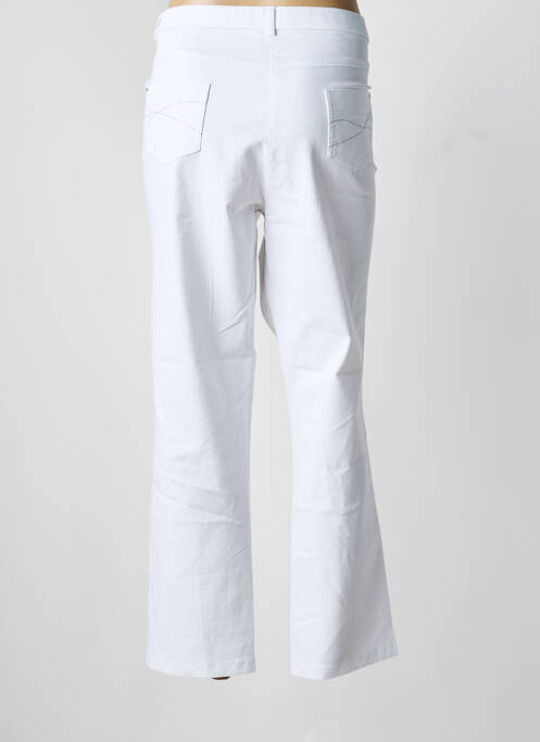 Pantalon droit stretch taille normale blanc CHRISTINE LAURE femme