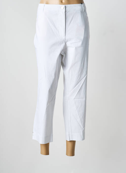 Pantacourt stretch taille normale blanc JULIE GUERLANDE femme