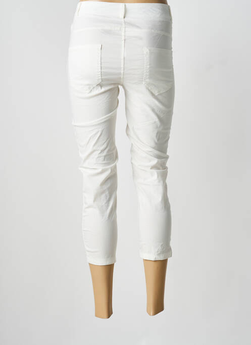 Pantacourt stretch taille normale blanc POISSONS BLANCS femme